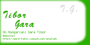 tibor gara business card